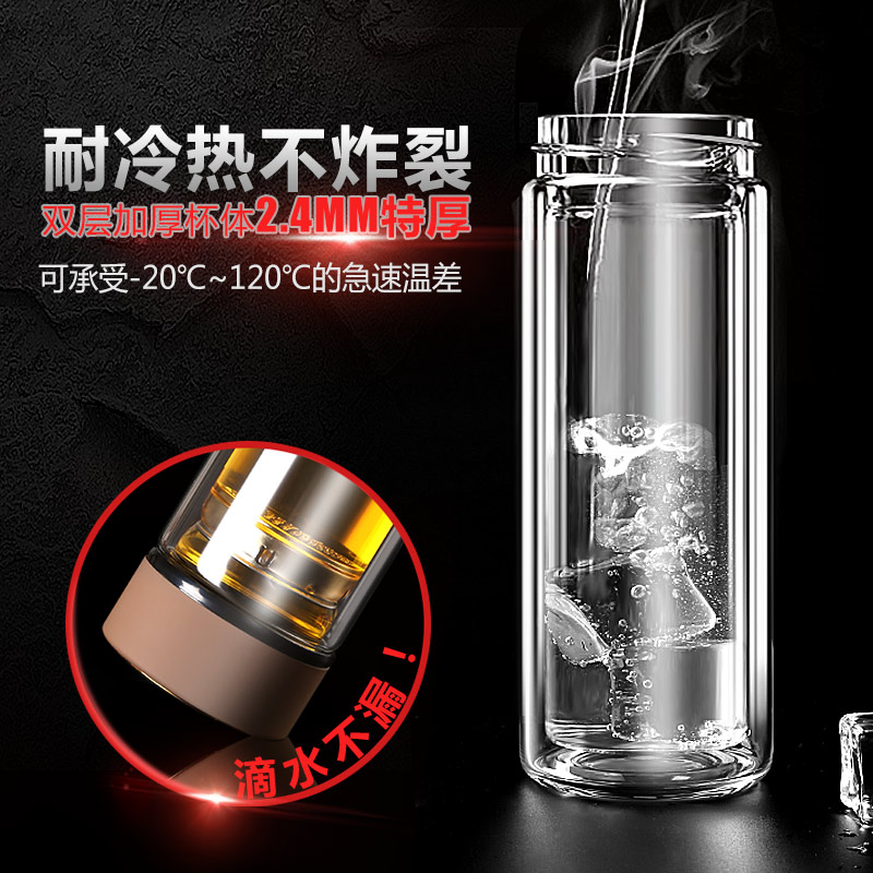 山东玻璃杯生产厂家,山东双层真空玻璃杯制造公司可定做订制印字